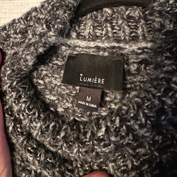 Lumiere Women’s size medium Cowlneck Striped Sweater - Picture 2 of 6